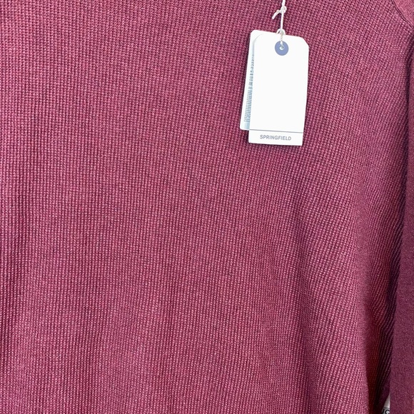 NWT Red Waffle Knit Sweater Flannel top Red/Burgundy Size XXL Or 44 - Picture 5 of 10